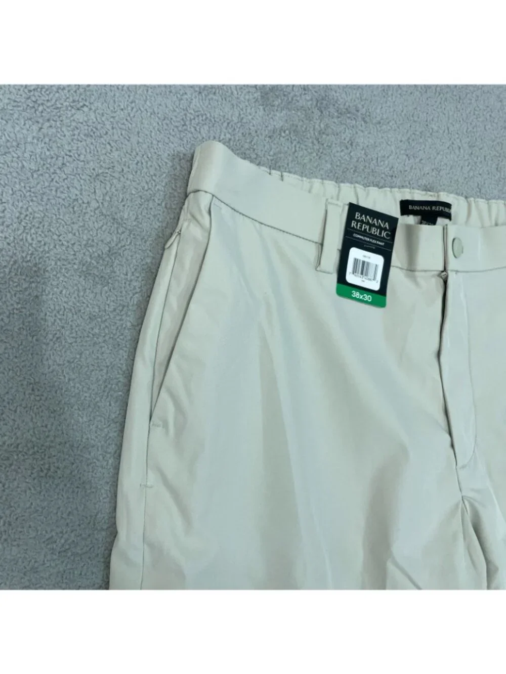 NWT Banana Republic Men's 38x30 Commuter Flex Tech Pants In Tan Athletic Fit